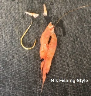 背掛け オキアミの付け方