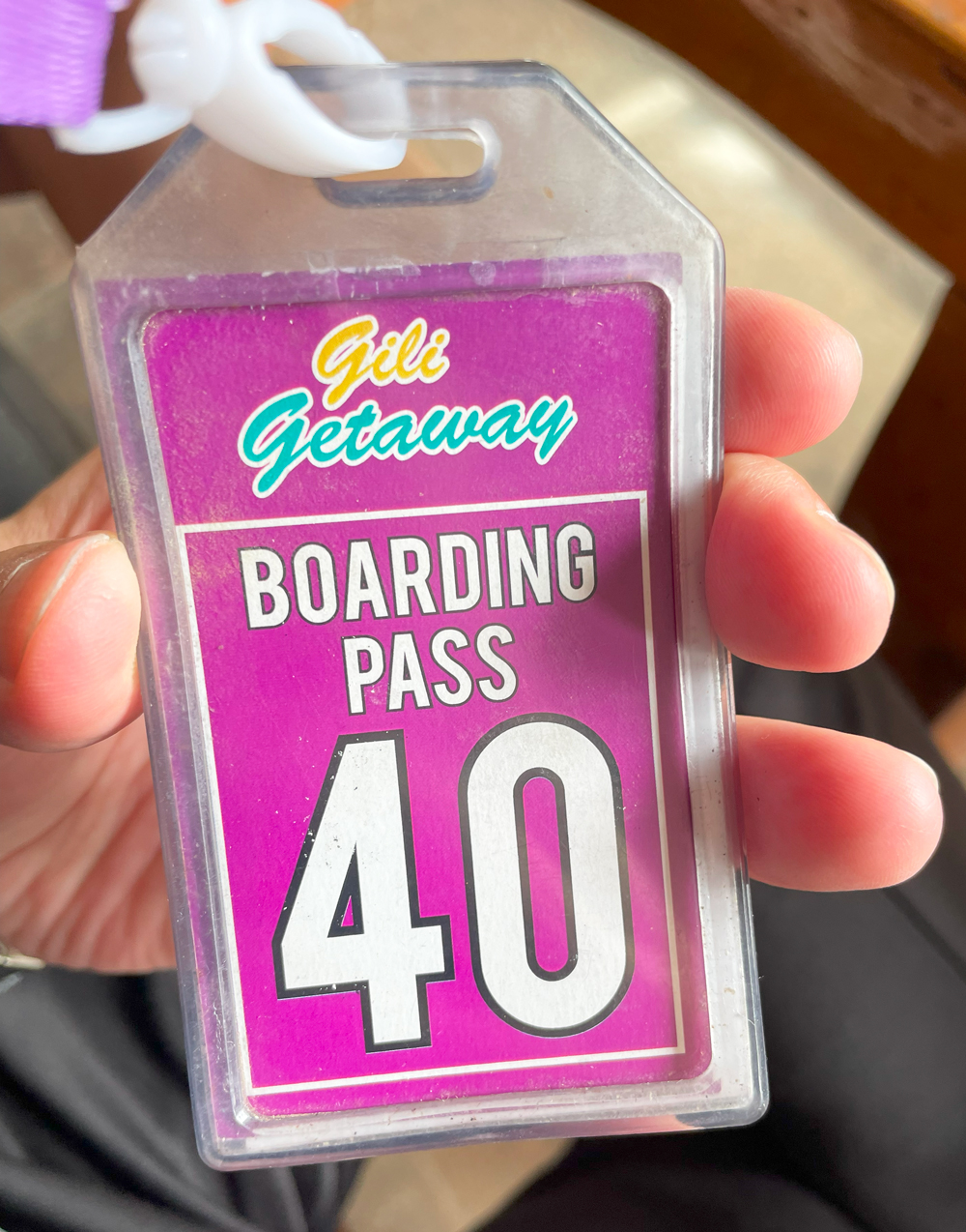 Gili Getaway ボーディングパス