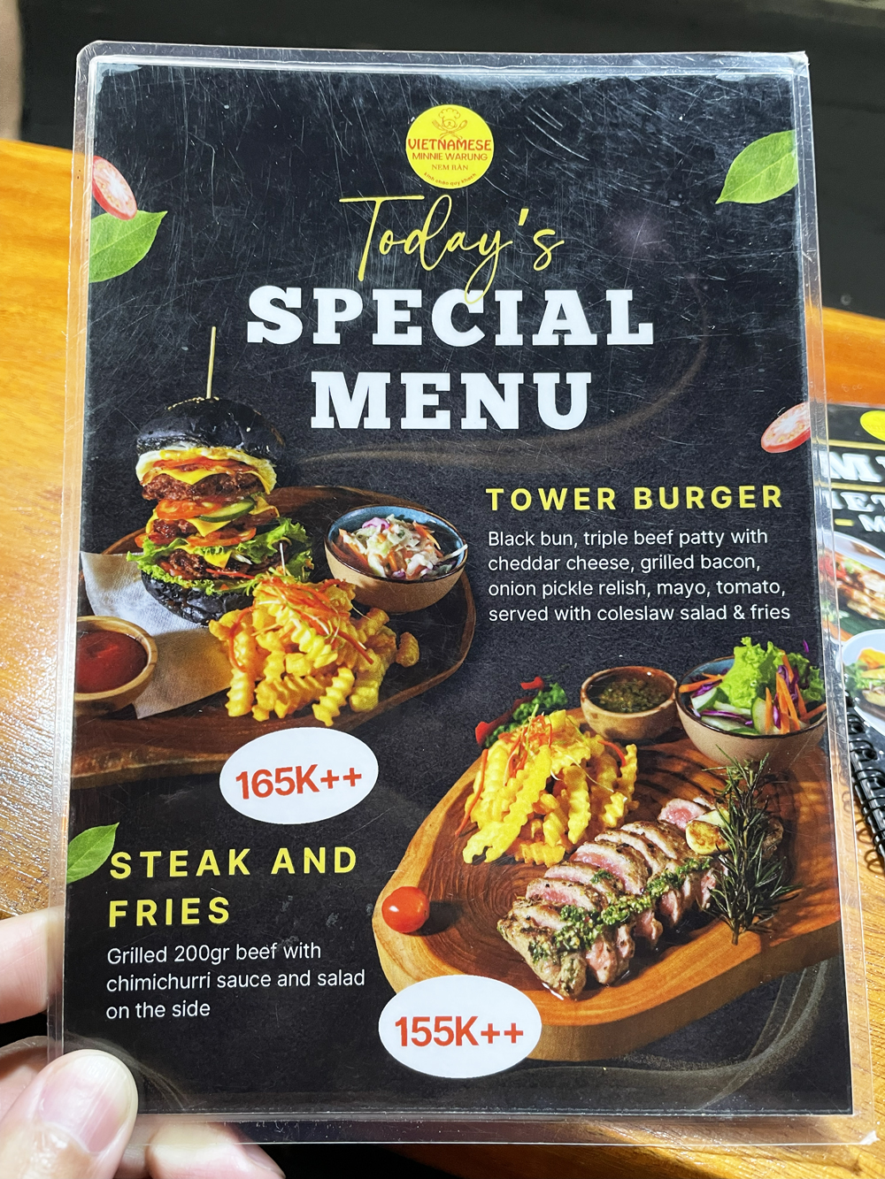 Vietnamese Minnie Warung ベトナム料理店 スペシャルメニュー Special Menu