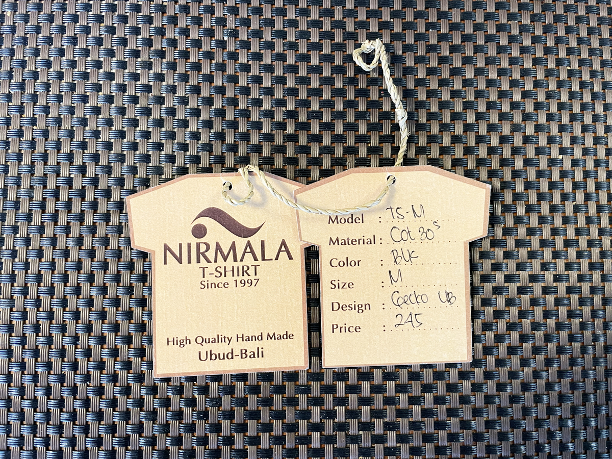 NIRMALA T-SHIRT Hanoman Road No.1 で購入 NIRMALA T-SHIRT 商品説明 品質表