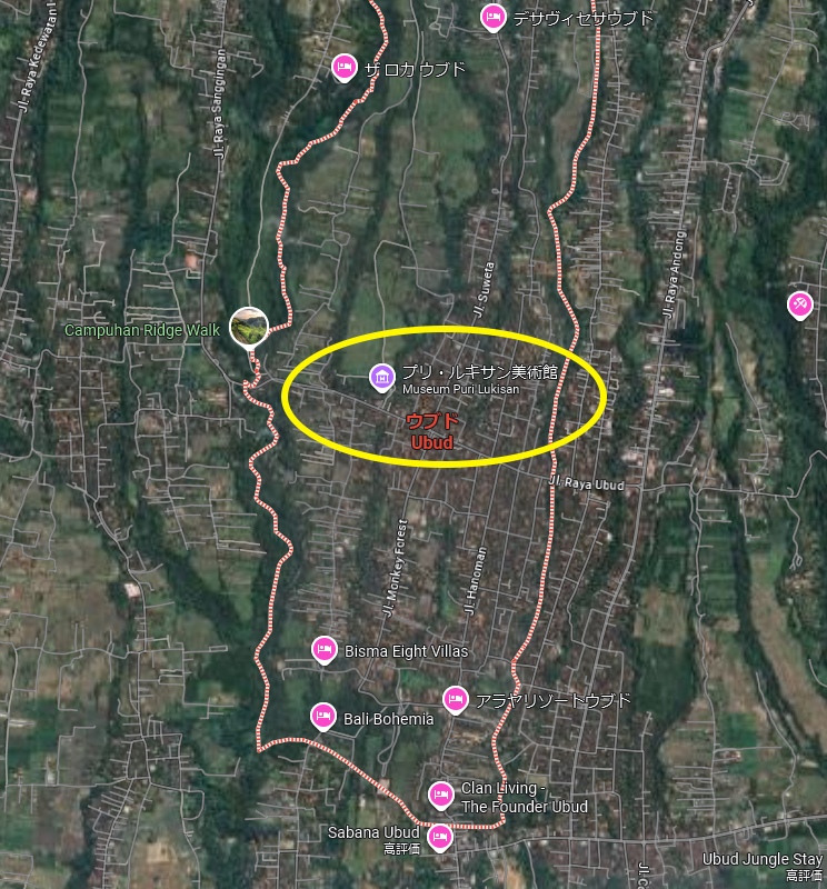 ウブド UBDOGoogleマップ インドネシア